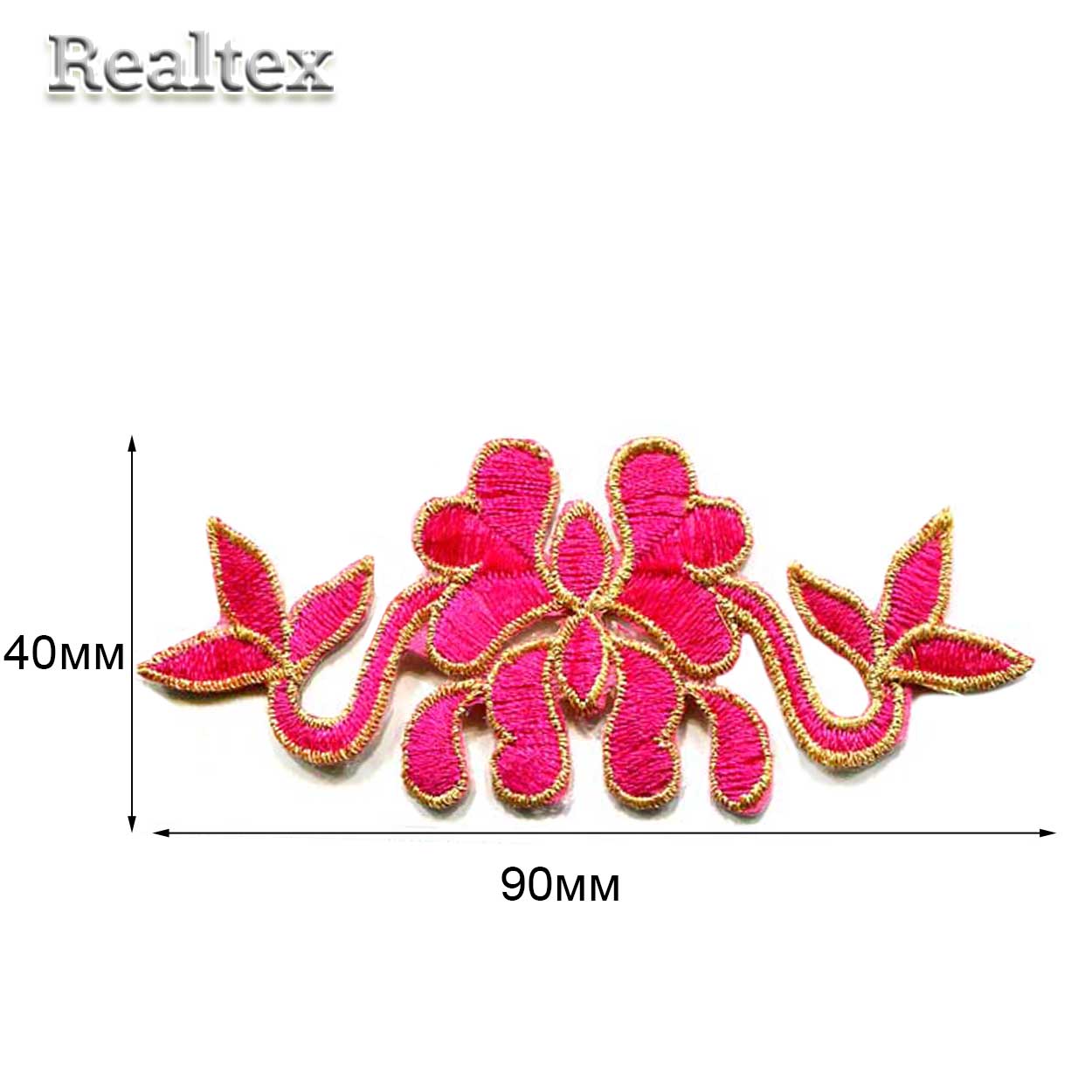 Термоаппликации орнамент Realtex R-532 цв.фуксия/золото