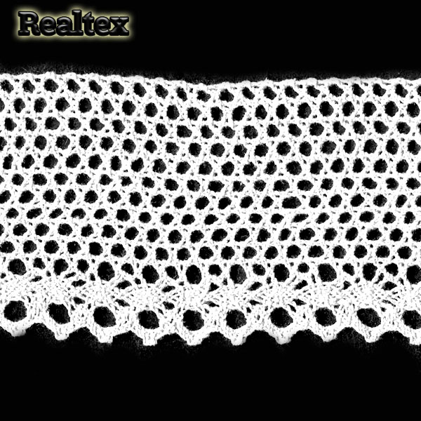 Кружево вязаное  80мм 80.01.145 цв.01 белый