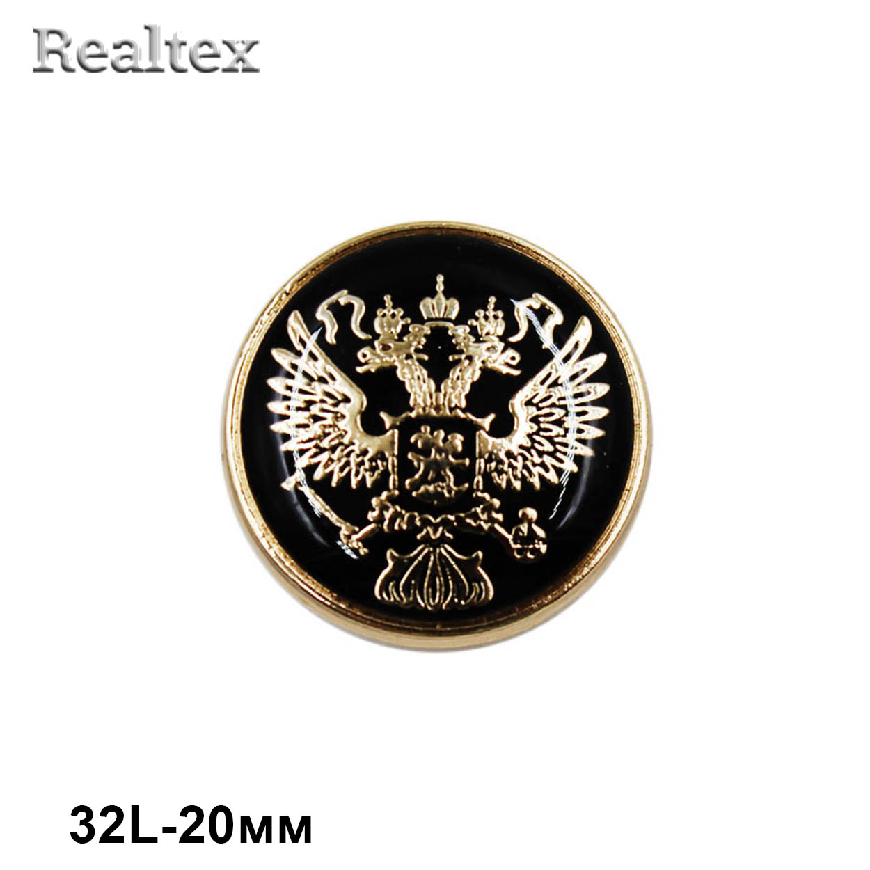 Пуговицы ME 672 32L (12шт) цв.Black/G