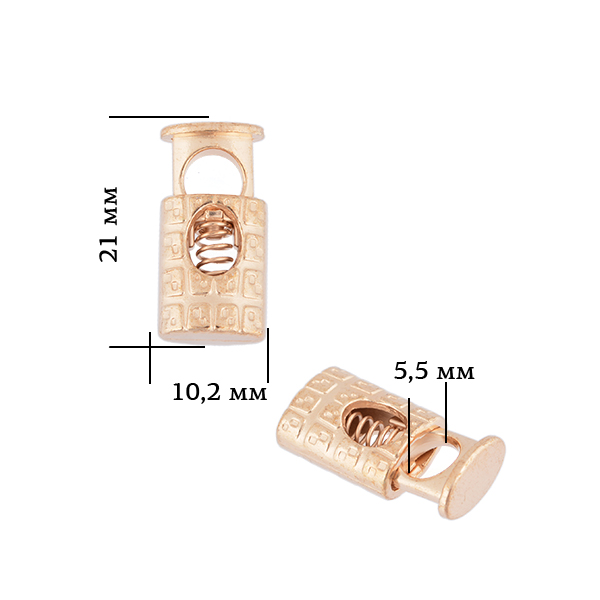 Фиксатор металлический OR.6660-0088 10,2*21мм (10шт) цв.золото