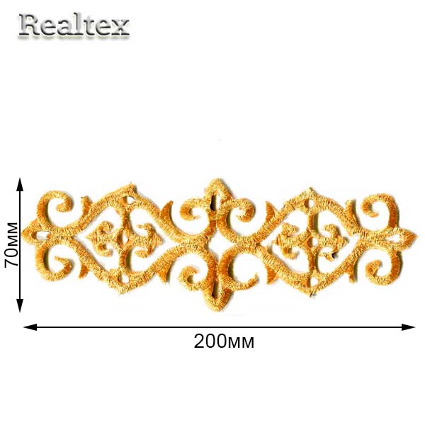 Термоаппликации орнамент Realtex R-1888 цв.золото