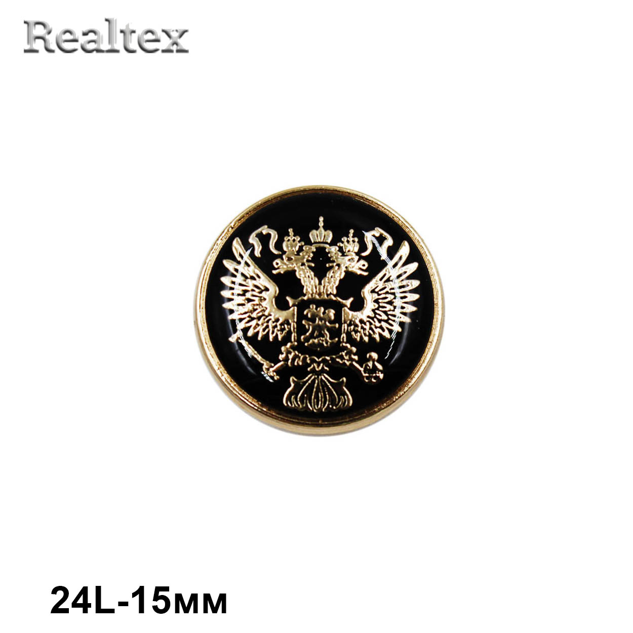 Пуговицы ME 672 24L (12шт) цв.Black/G