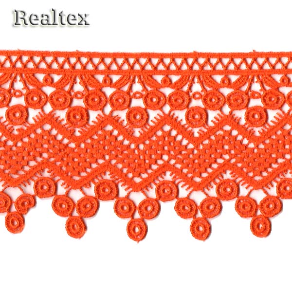 Кружево гипюр  80мм МА-46-1093 цв.096 яр.оранжевый