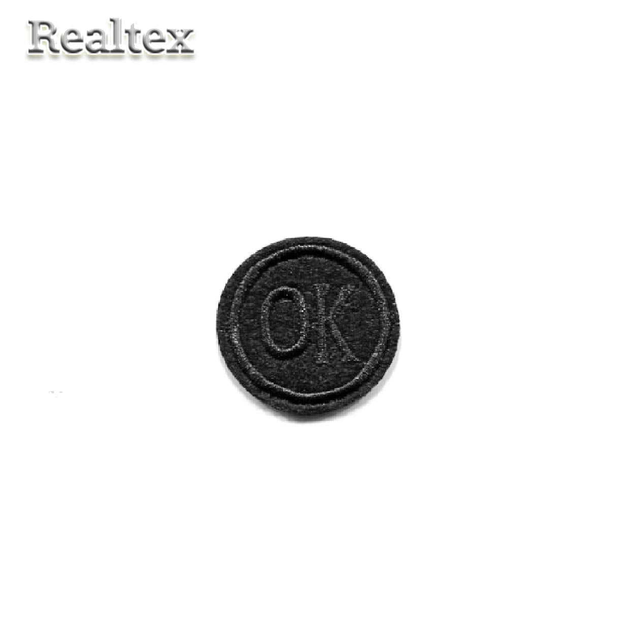 Термоаппликации Realtex "OK" 2,0*2,0см цв.черный