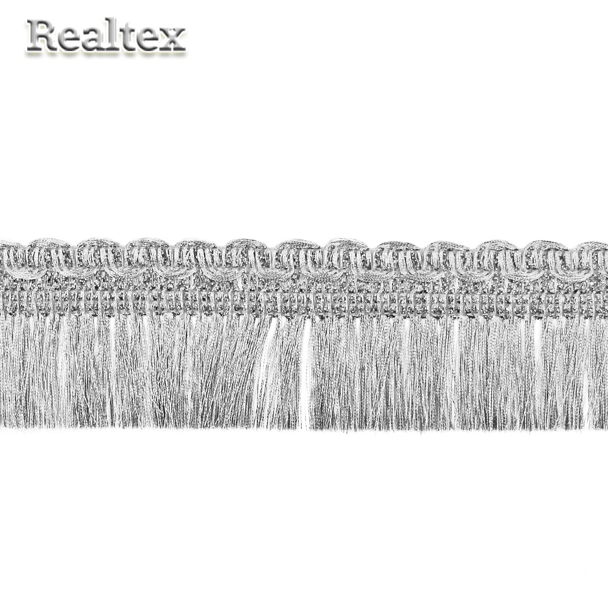 Бахрома металлизированная 45мм 1278 цв.серебро 
