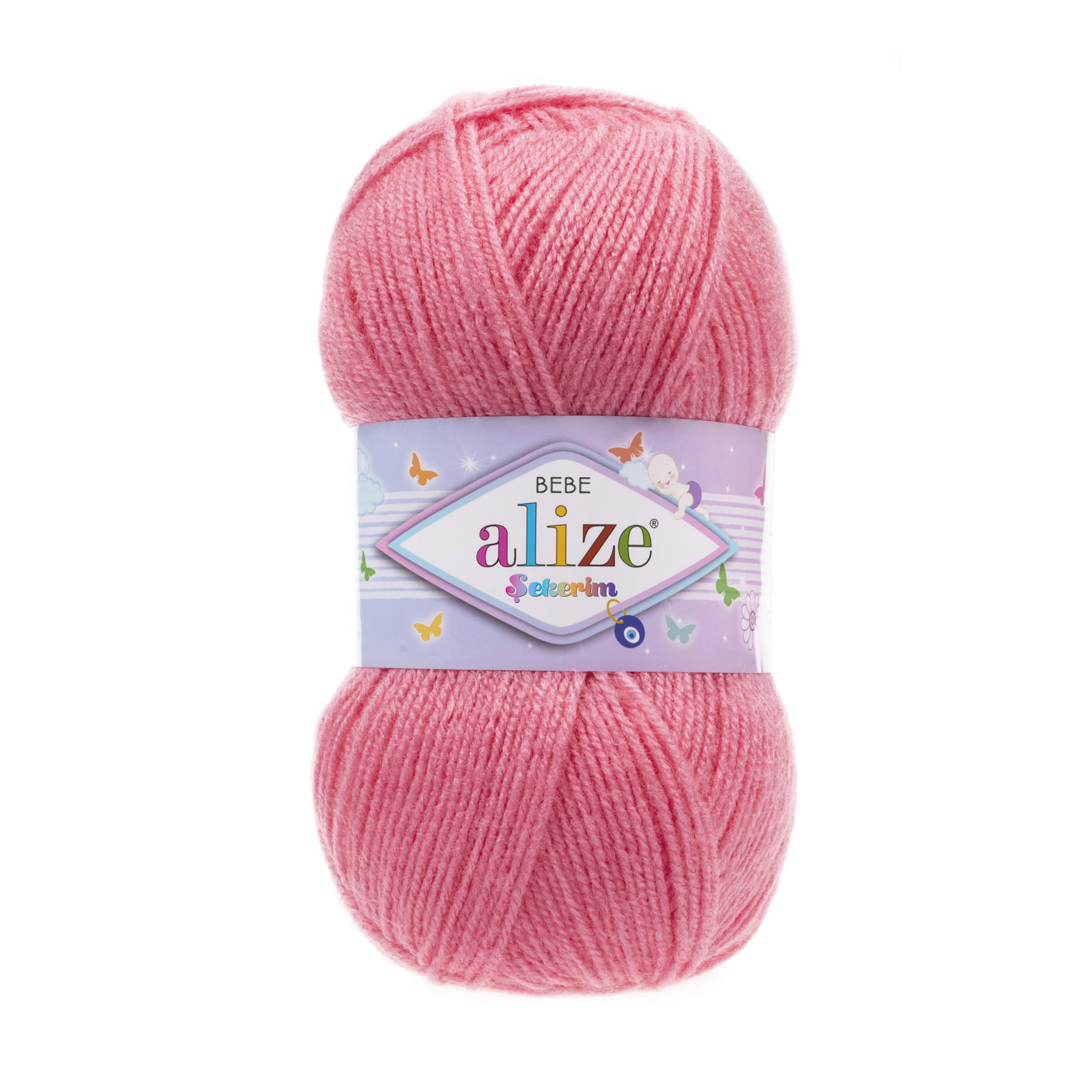 Пряжа Alize "Sekerim Bebe" (0,5кг) цв.170 розовый леденец