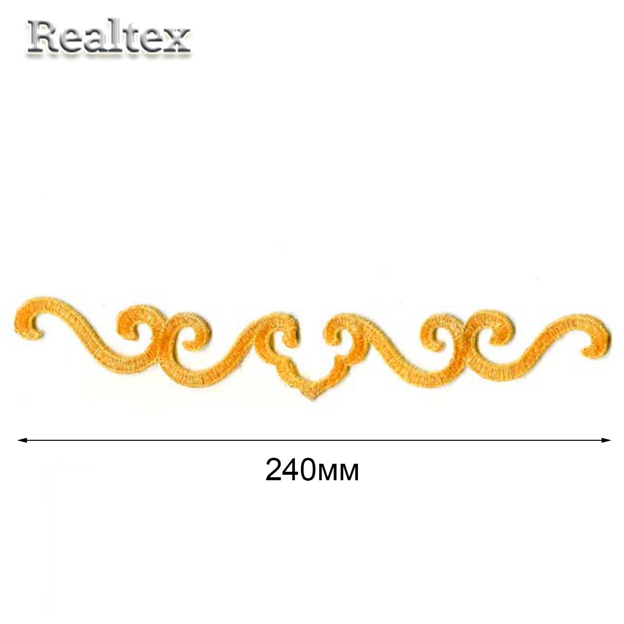 Термоаппликации орнамент Realtex R-2131 цв.золото