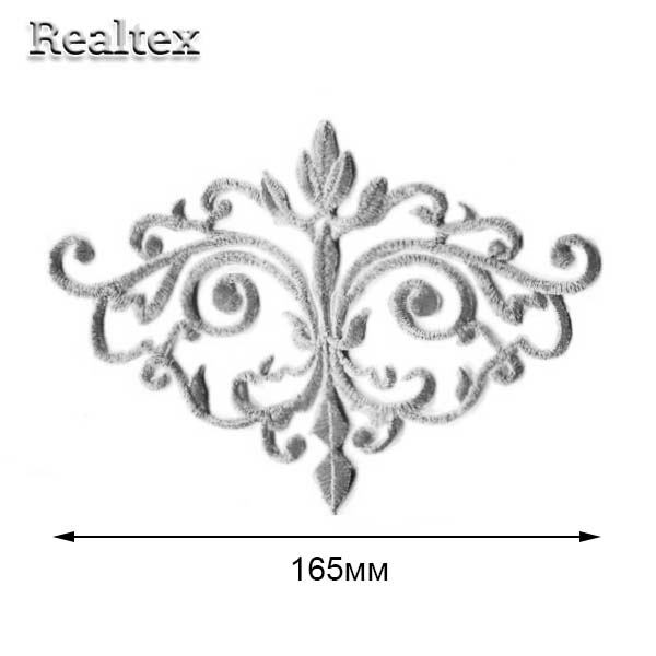 Термоаппликации орнамент Realtex R-2283 цв.серебро