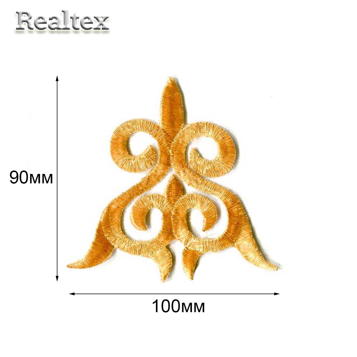 Термоаппликации орнамент Realtex R-2648 цв.золото