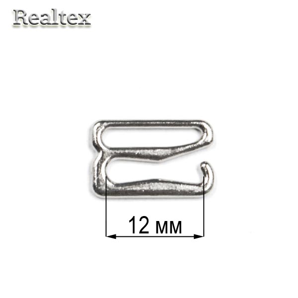  Крючок  Realtex 12мм металлический цв.никель