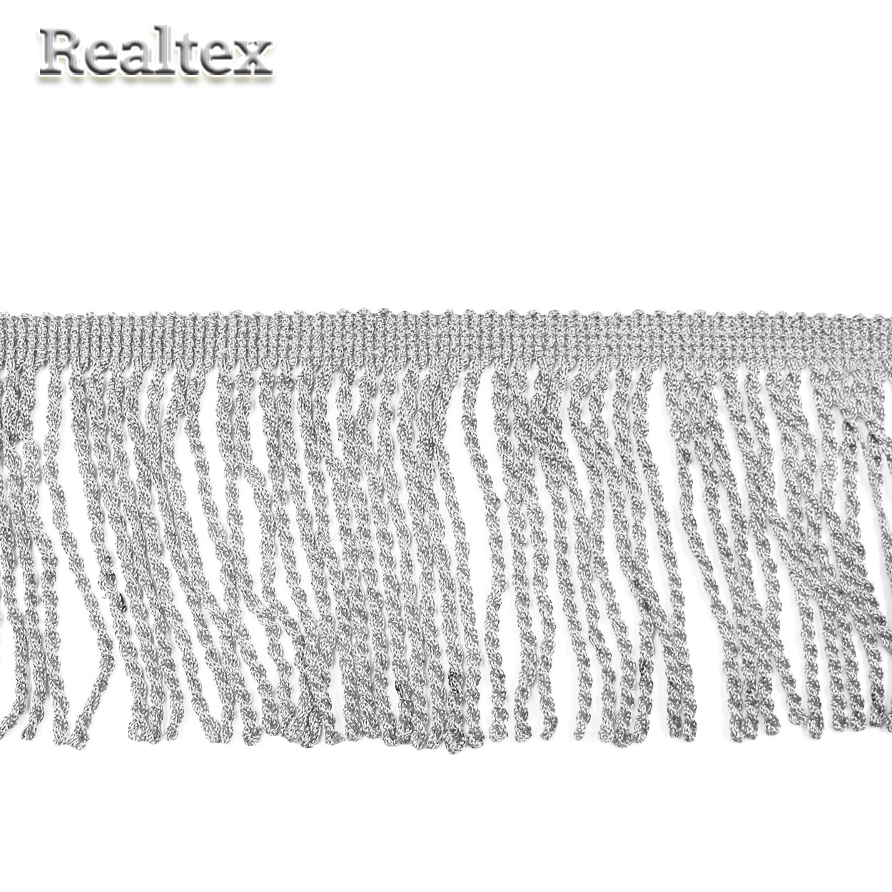 Бахрома металлизированная 95мм 2794 цв.серебро 