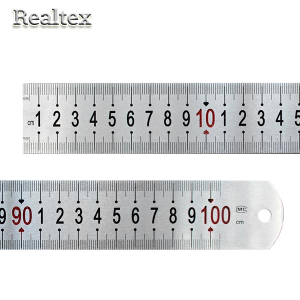  Линейка Realtex 100см металл шир.3,8см