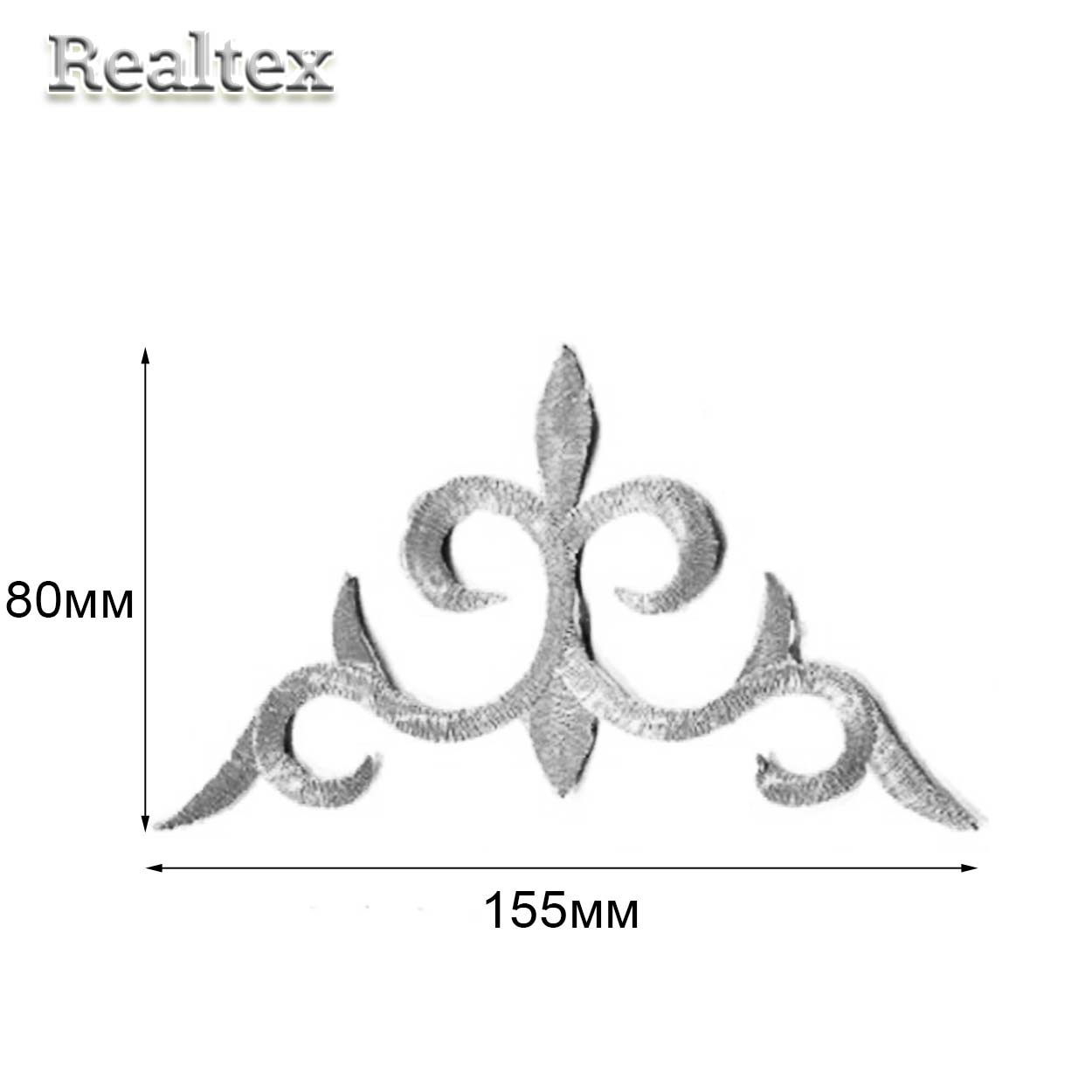 Термоаппликации орнамент Realtex R-3311 цв.серебро