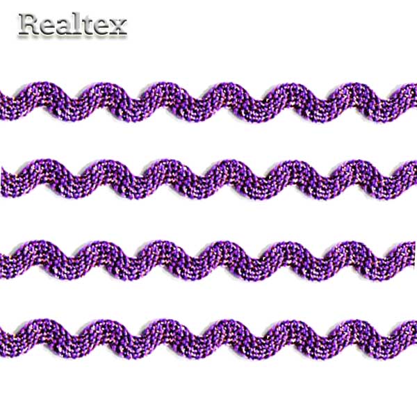 Тесьма"Вьюнчик" 3621 металлизированный 5мм цв.фиолетовый