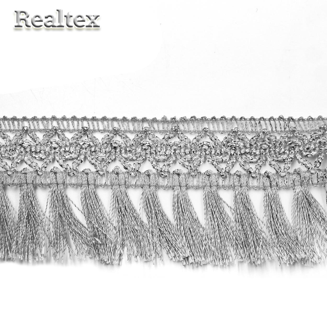 Бахрома металлизированная 6056 цв.серебро 
