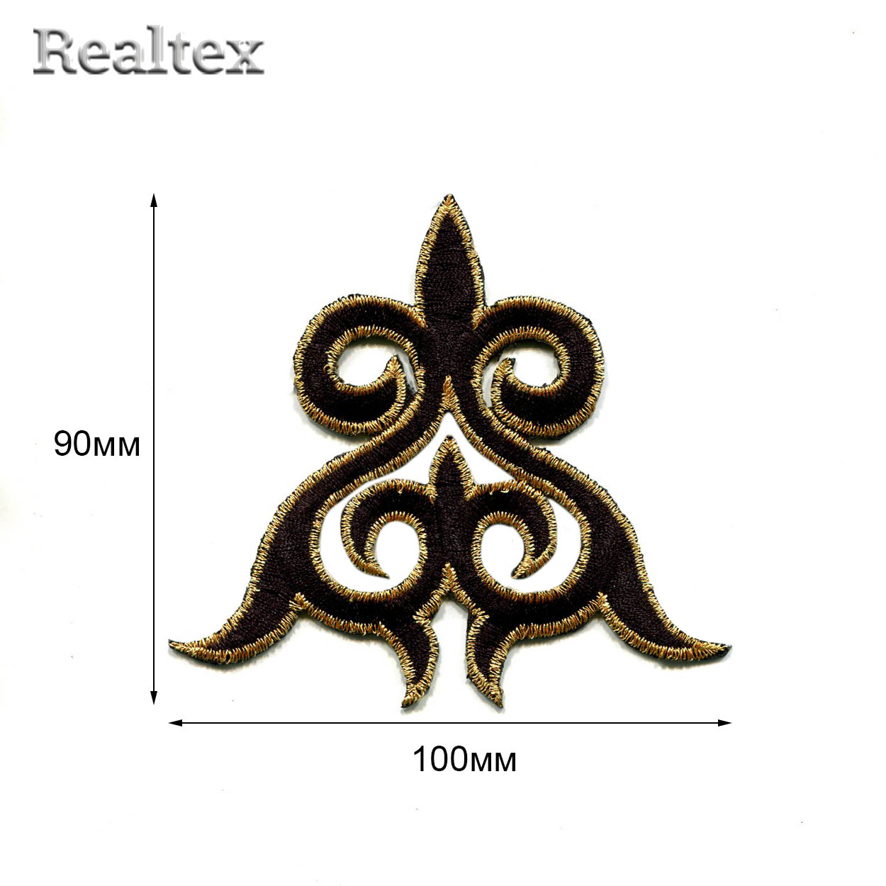 Термоаппликации орнамент Realtex R-2648 цв.черный/золото
