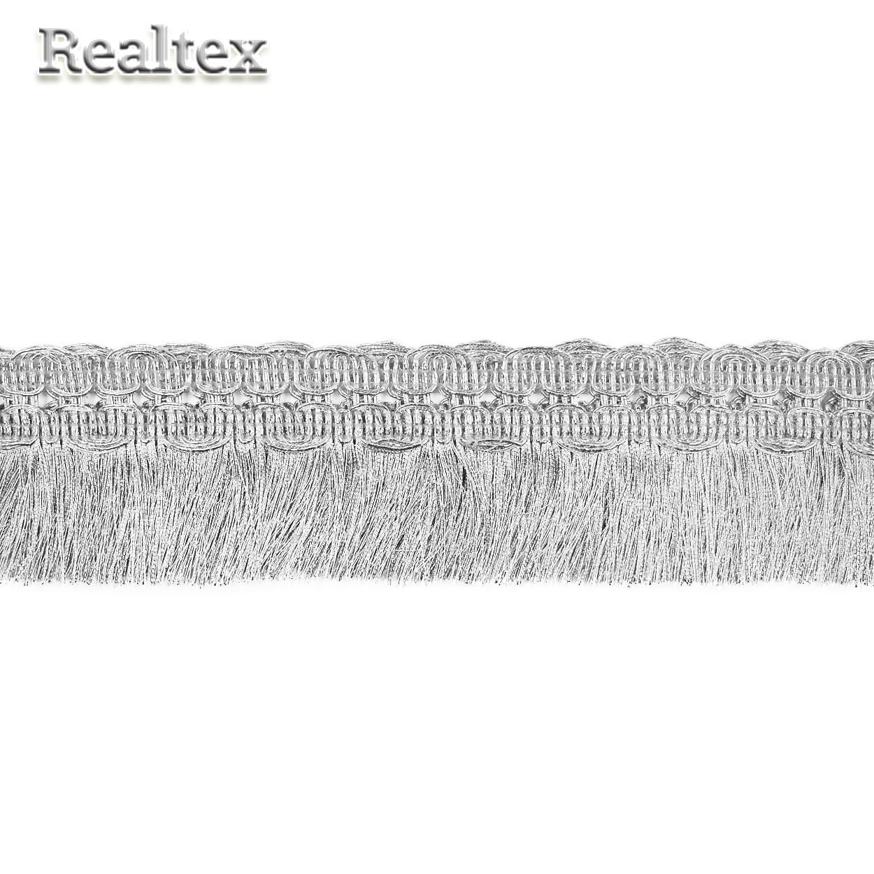 Бахрома металлизированная 45мм 1280 цв.серебро 