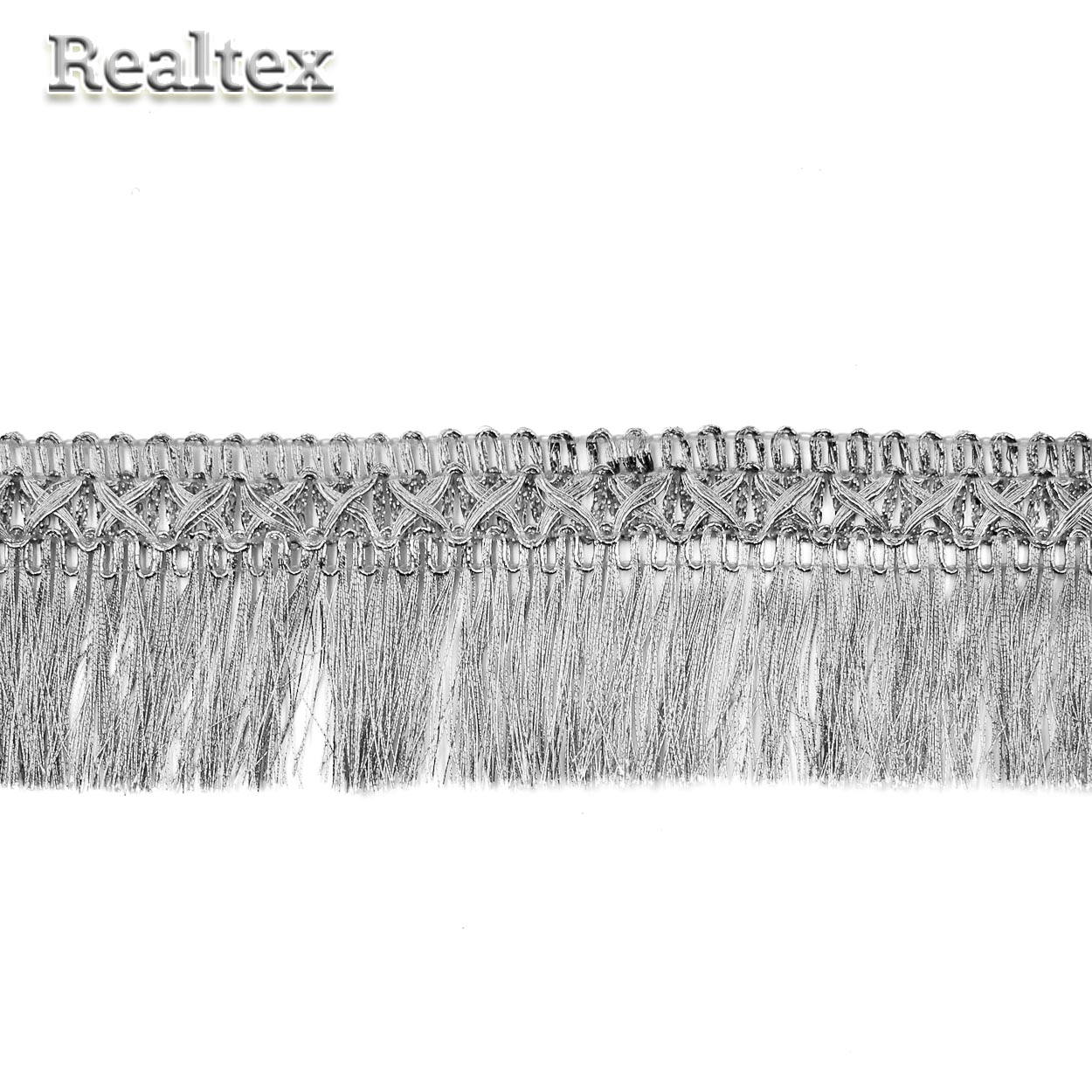 Бахрома металлизированная 47мм 1255 цв.серебро 