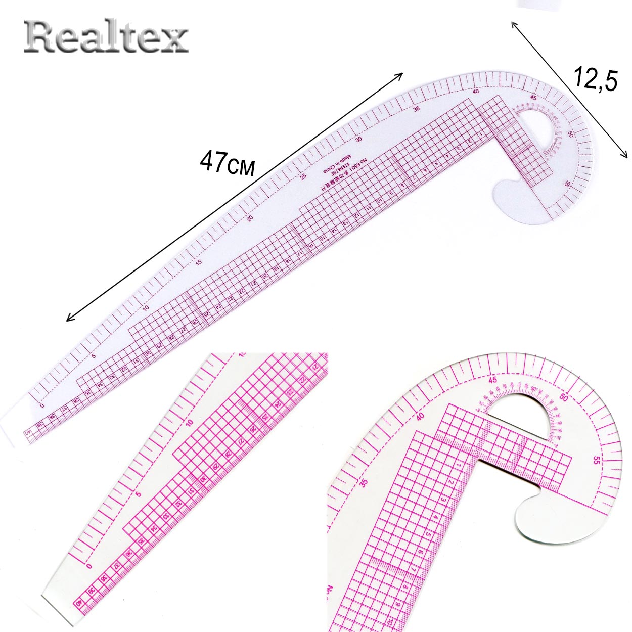 Лекало Realtex метрическое 6501 "Бочок"