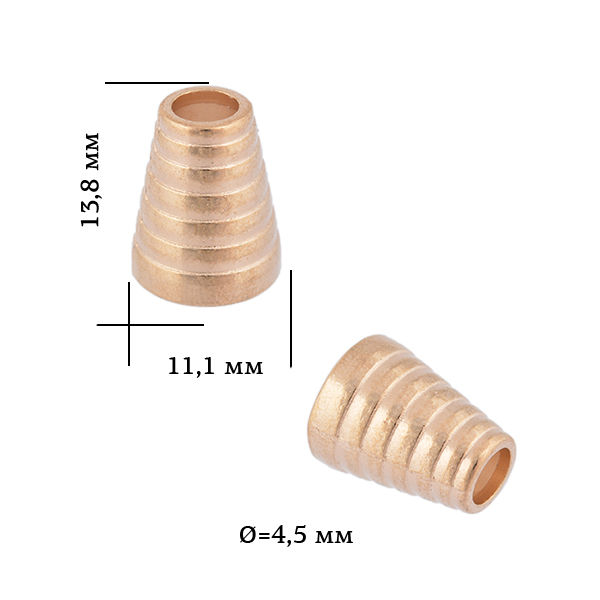 Наконечник металлический OR.6660-0090 (20шт) цв.золото  