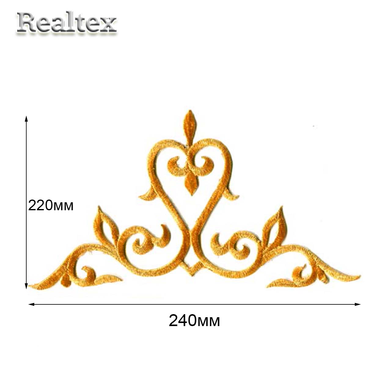 Термоаппликации орнамент Realtex R-3315 цв.золото