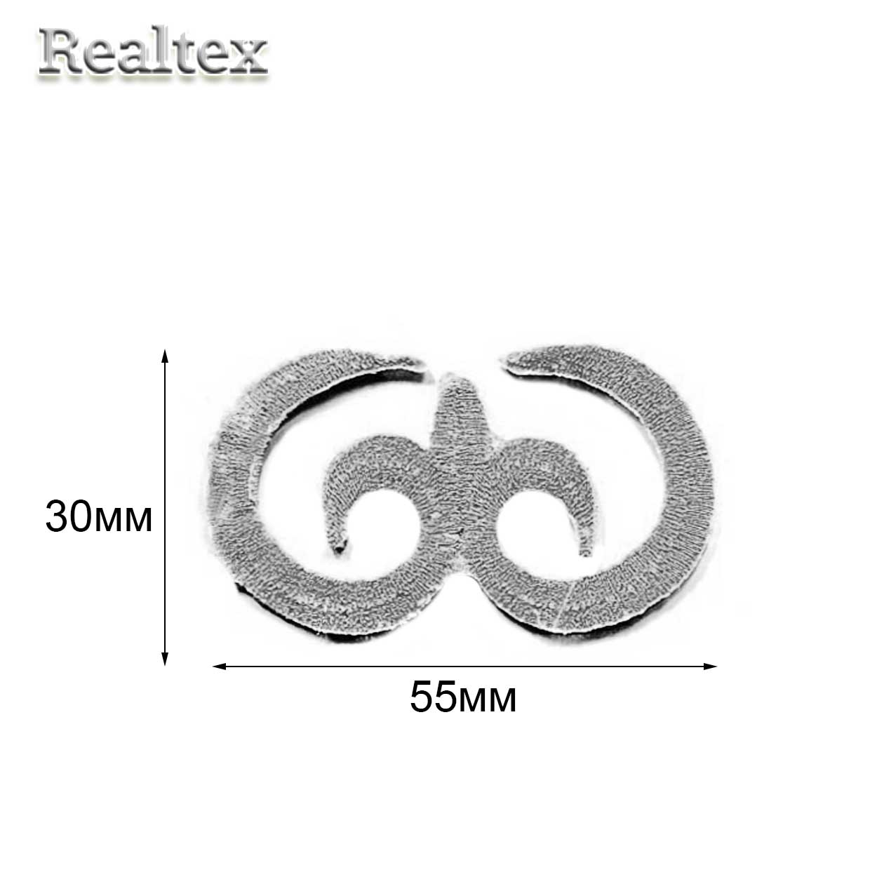 Термоаппликации орнамент Realtex R-3119 цв.серебро