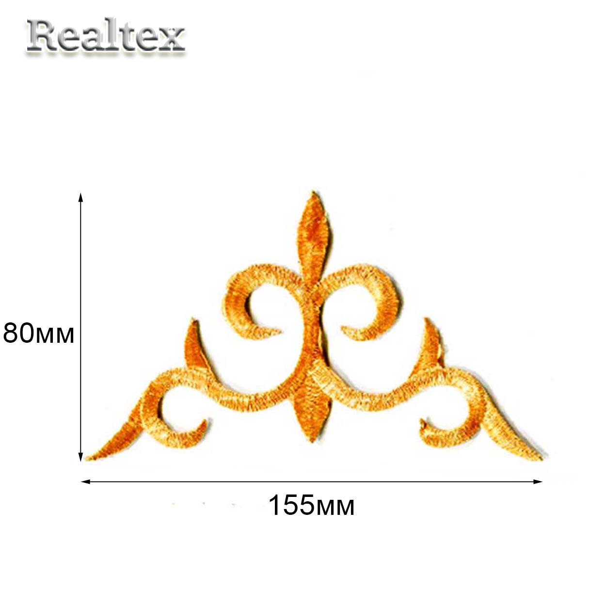 Термоаппликации орнамент Realtex R-3311 цв.золото