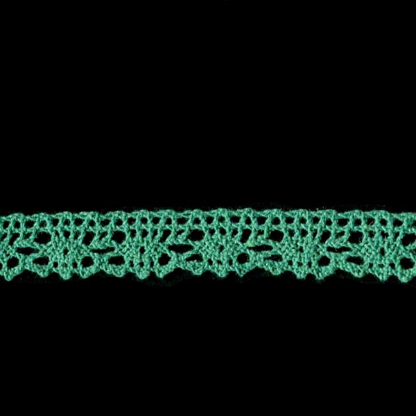Кружево вязаное  18мм 18.01.017 цв.31 зеленый