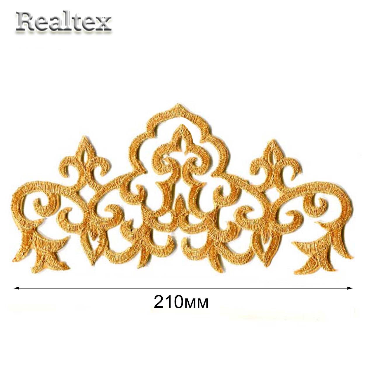 Термоаппликации орнамент Realtex R-2399 цв.золото