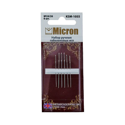 Иглы KSM-1055 гобеленовые "Micron" 24/26 (2шт)