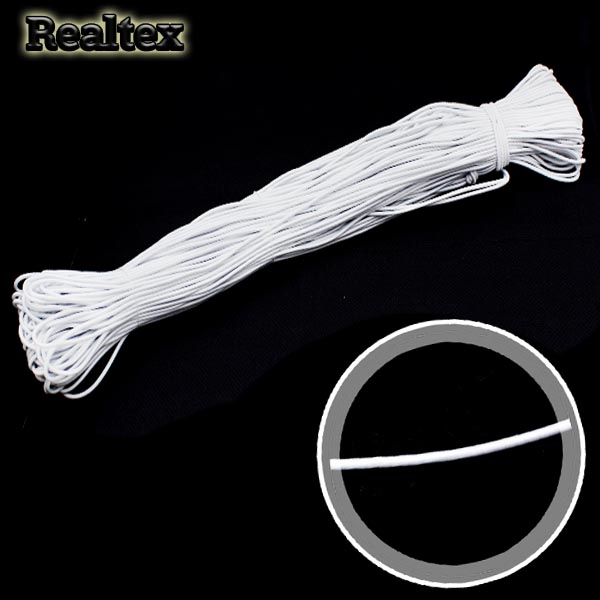  Резинка шляпная 2мм (100м) Realtex цв.белый