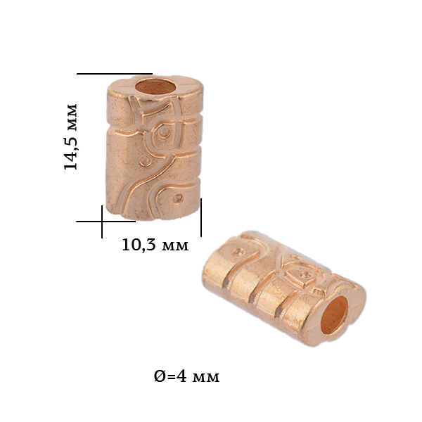 Наконечник металлический OR.6660-0087 10,3*14,5мм (20шт) цв.золото