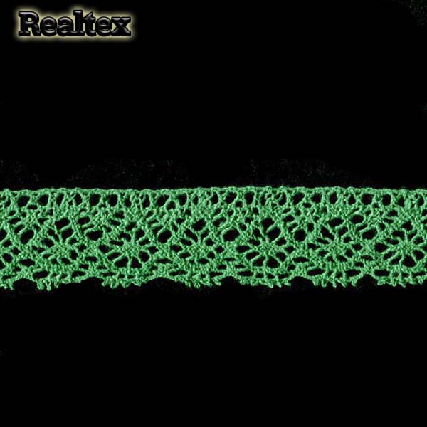 Кружево вязаное  30мм 30.01.024 цв.31 зеленый