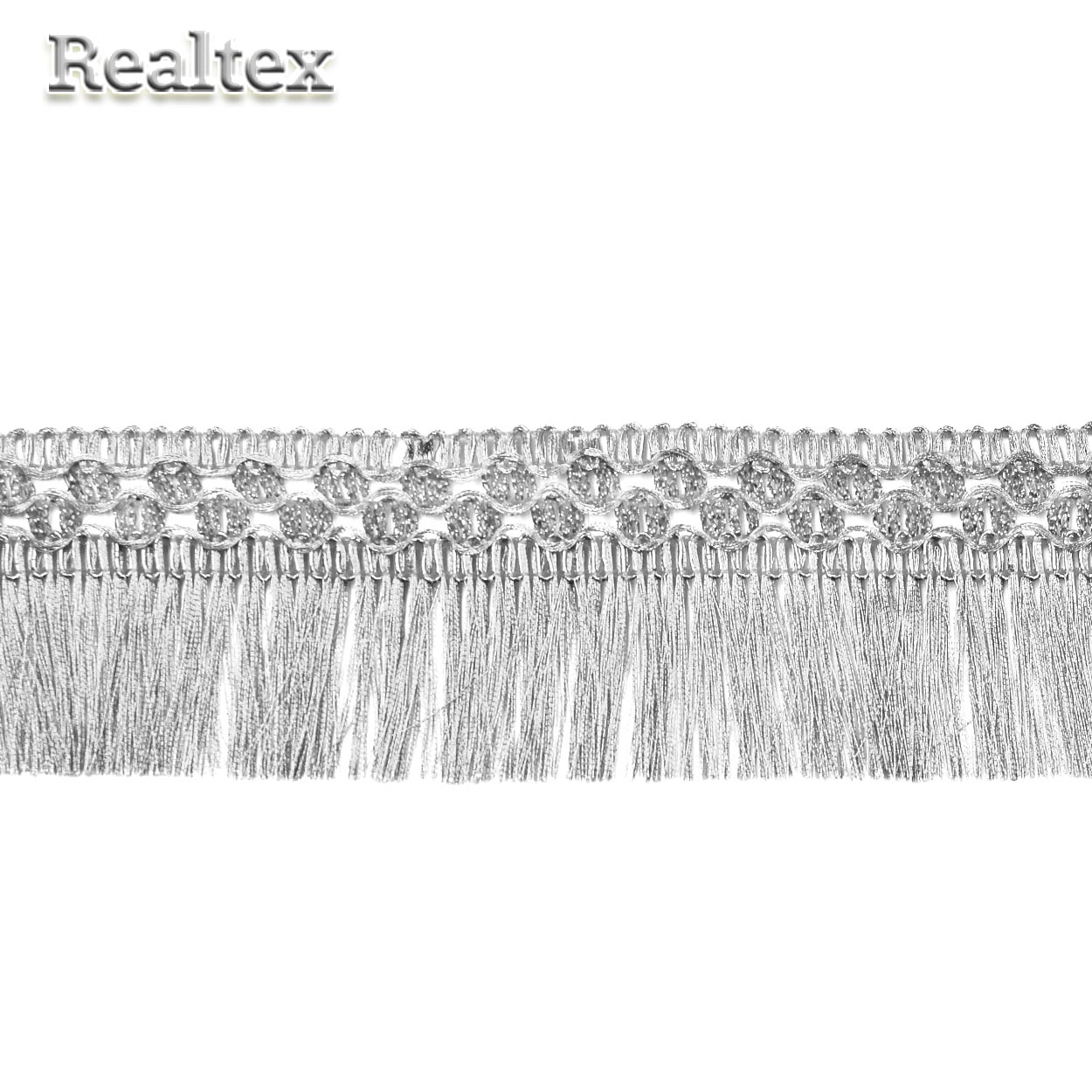 Бахрома металлизированная 50мм 1283 цв.серебро 