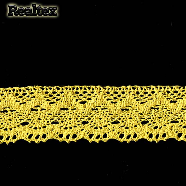 Кружево вязаное  60мм 60.01.077 цв.29 желтый