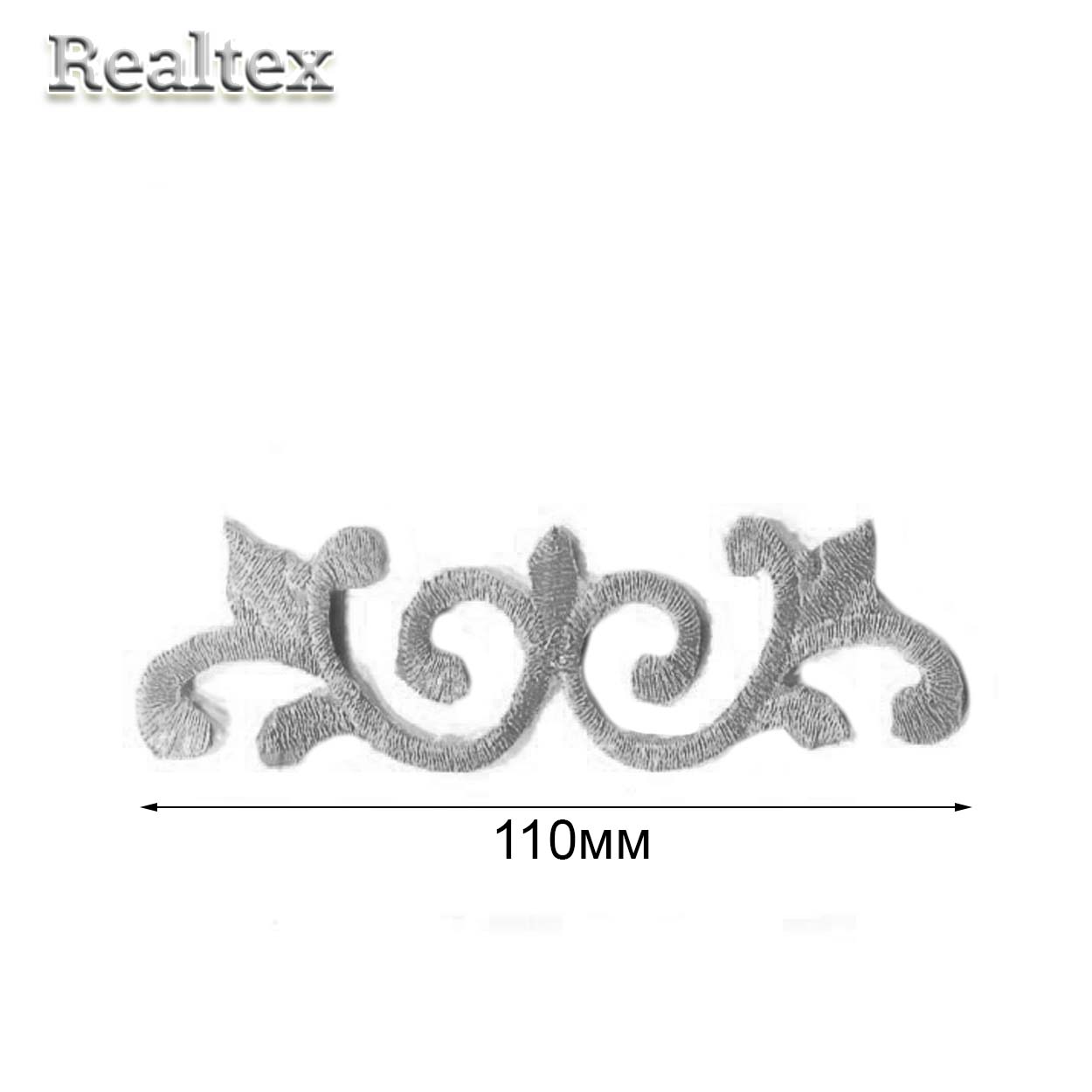 Термоаппликации орнамент Realtex R-3499 цв.серебро