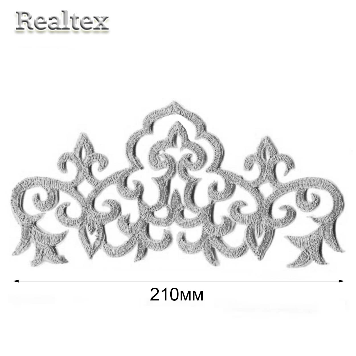 Термоаппликации орнамент Realtex R-2399 цв.серебро