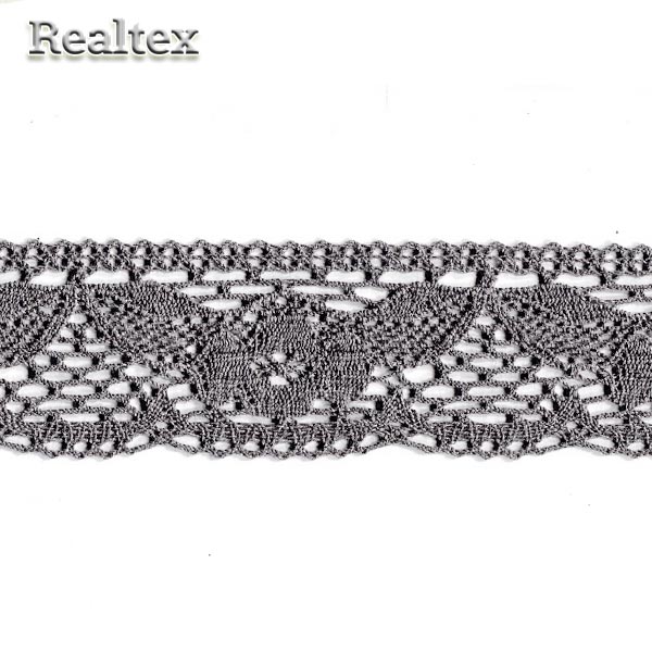Кружево вязаное  60мм 60.01.184 цв.06 св.серый