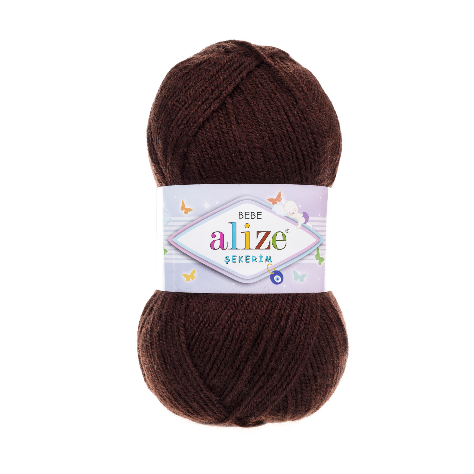 Пряжа Alize "Sekerim Bebe" (0,5кг) цв.493 каштановый