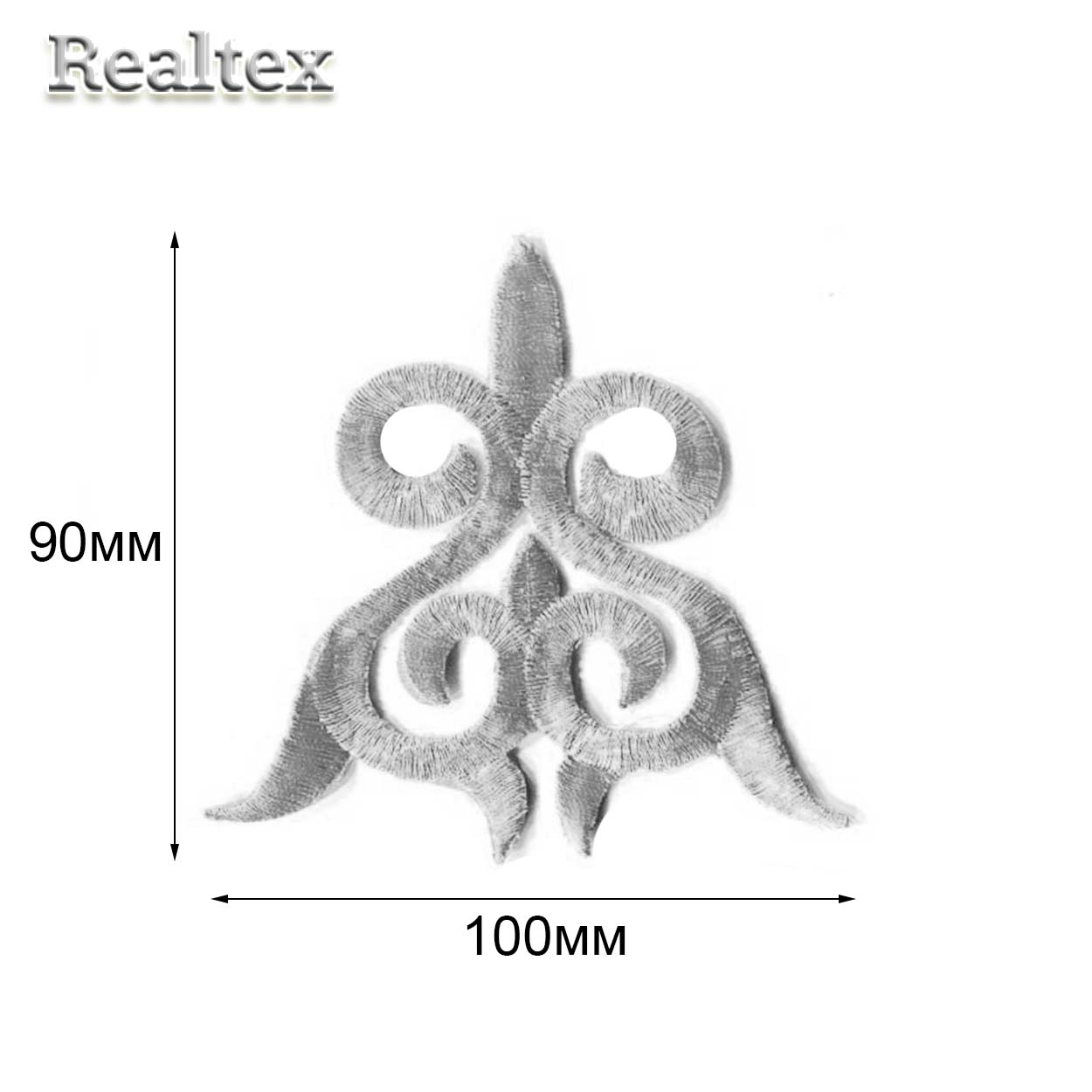 Термоаппликации орнамент Realtex R-2648 цв.серебро