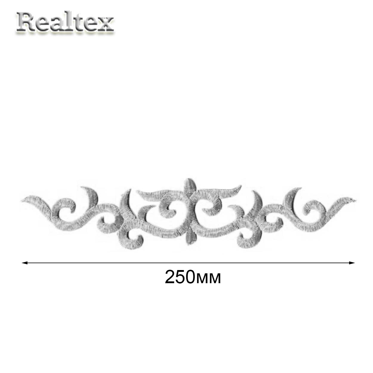 Термоаппликации орнамент Realtex R-3300 цв.серебро