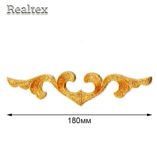 Термоаппликации орнамент Realtex R-2263 цв.золото