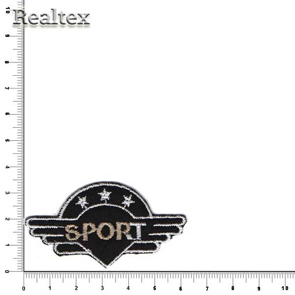 Термоаппликации 2751 "Sport" цв.черный/белый