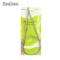 Спицы металл круговые на тросике Realtex 100см №3,0 (10шт)