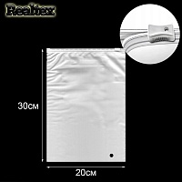 Пакет Realtex Zip-Lock с бегунком 20*30см 70мкм (50шт) цв.матовый