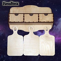 Заготовка для декорирования деревянная Полочка с 3-мя ящиками+ 3 доски 42*28*10,6см