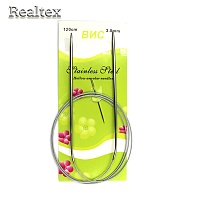 Спицы металл круговые на тросике Realtex 120см №3,0 (10шт)