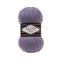 Пряжа Alize "Super Lana Klasik" (0,5кг) цв.257 сиреневый