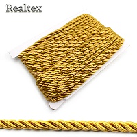 Шнур мебельный Realtex 8мм цв.01 золотистый