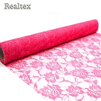 Кружево упаковочное Realtex в рулоне цв.яр.розовый